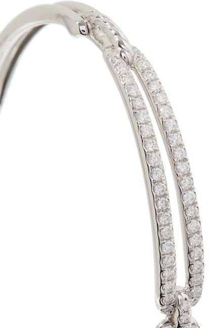 Stax Link Bracelet, 18k White Gold & Diamonds